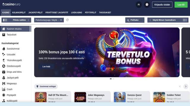 CasinoEuro casino screenshot